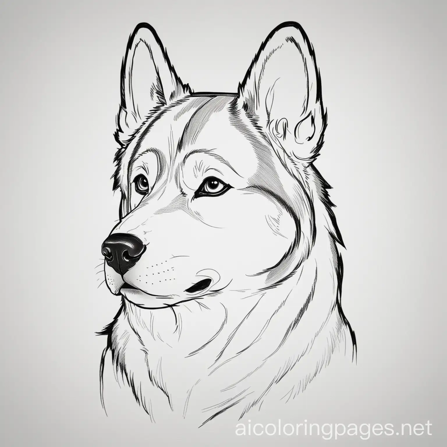 Siberian-Husky-Coloring-Page-Black-and-White-Line-Art-for-Easy-Coloring