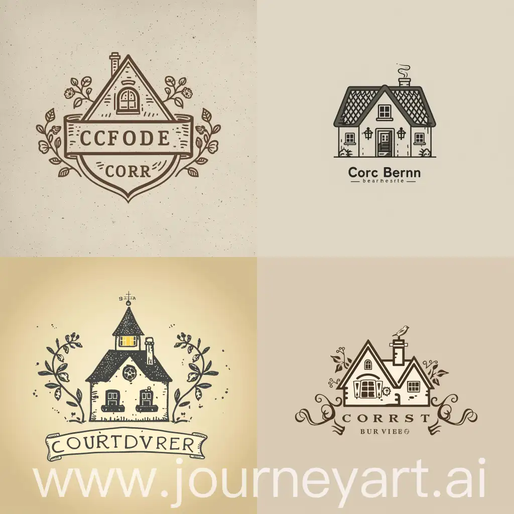 a cute and old fashioned logo for a cute vintage cottage core vintage Brand