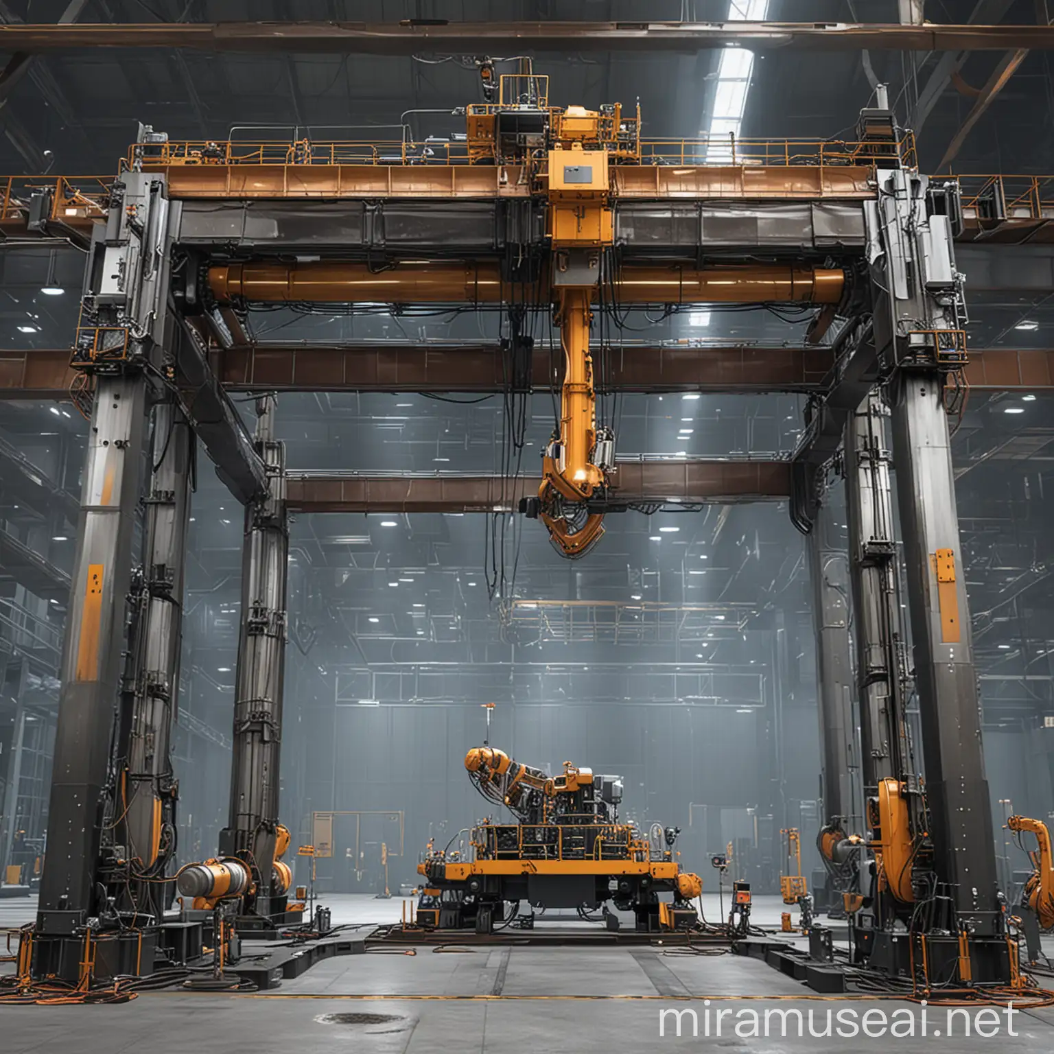 concept of a gantry based welding station for robotic welding of heavy and large power plant reactor components