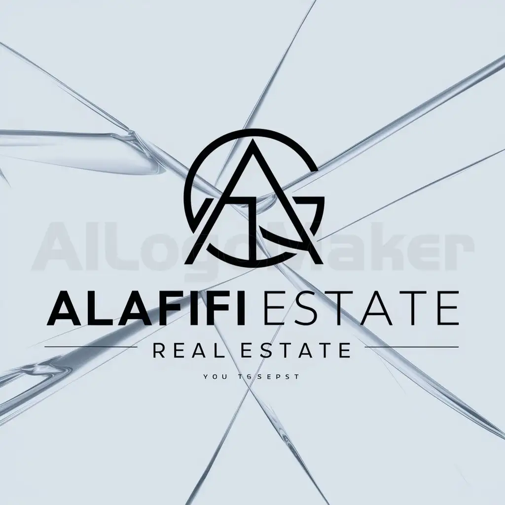a logo design,with the text "REAL ESTATE", main symbol:ALAFIFI GROUP,Moderate,be used in Real Estate industry,clear background