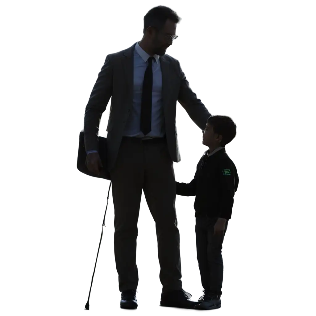 Father and son silhoutte