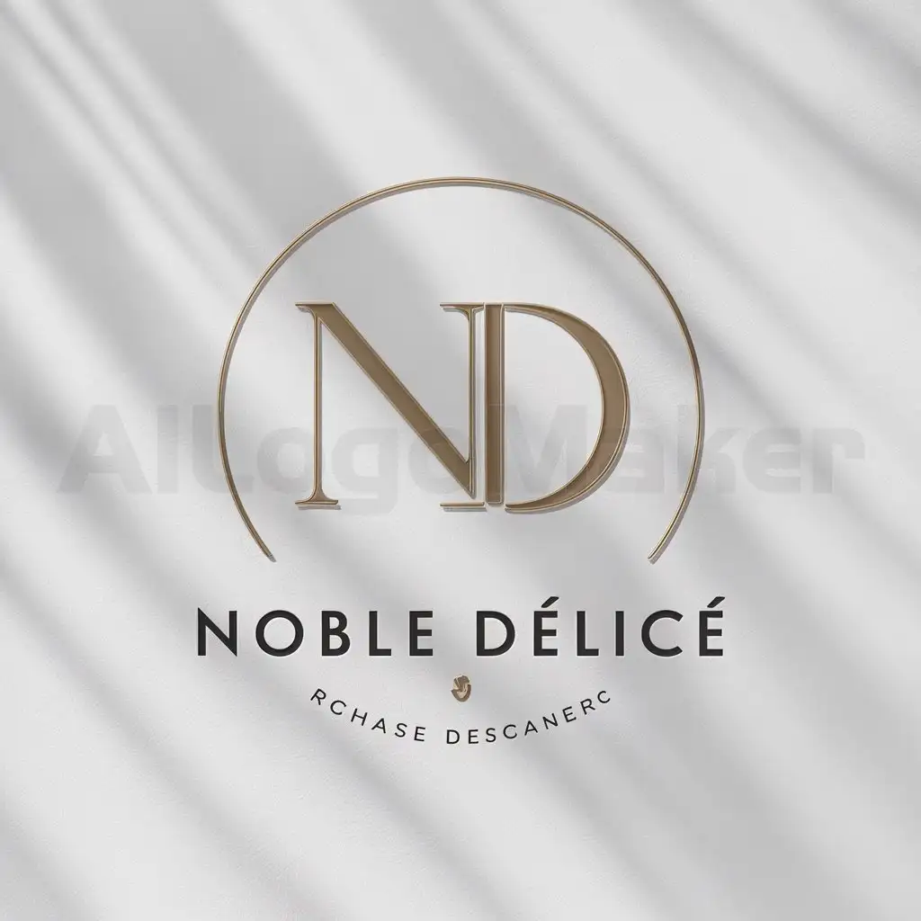 a logo design,with the text "Noble Délice", main symbol:ND,Moderate,clear background