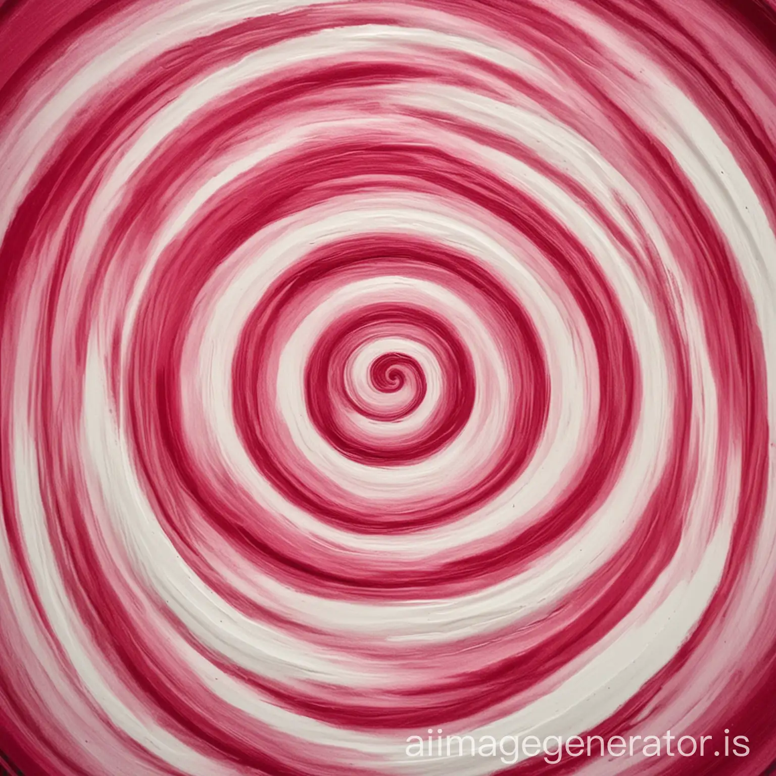 A swirl with the colours raspberry and white only