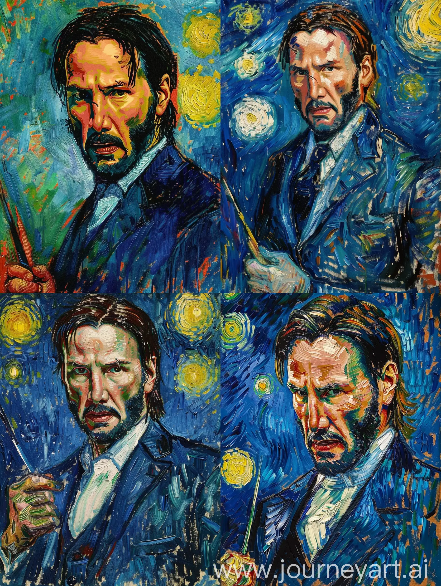 John-Wick-Inspired-by-Van-Goghs-Artistic-Style-Portrait