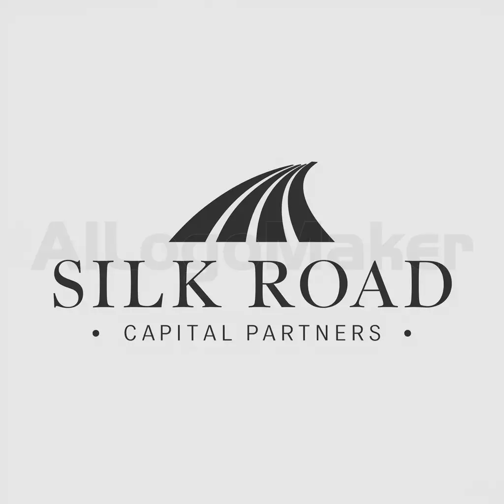 a logo design,with the text "Silk Road Capital Partners", main symbol:Un camino, pues our company is named Silk Road, which represents the first road that was made to China from Europe.,Moderate,be used in Finance industry,clear background