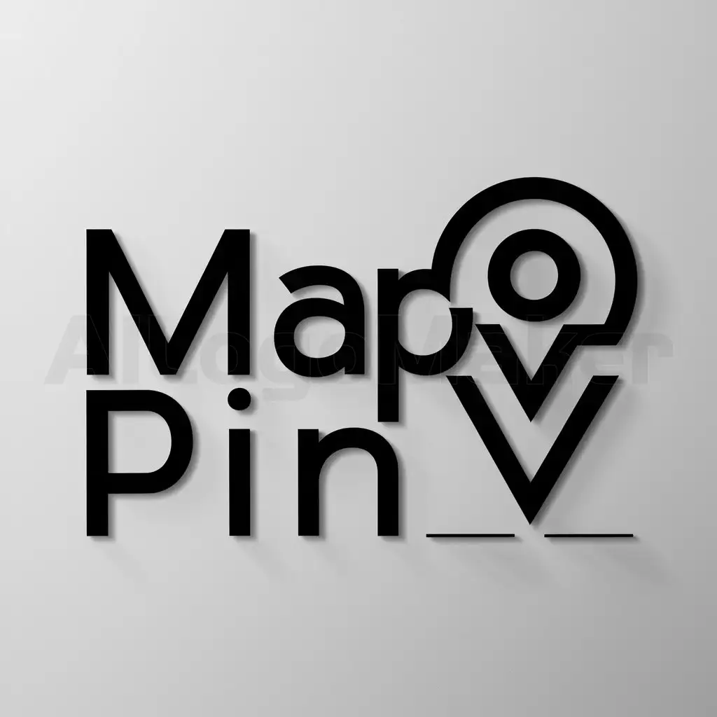 a logo design,with the text "MAP PIN", main symbol:map building position to do,Moderate,clear background