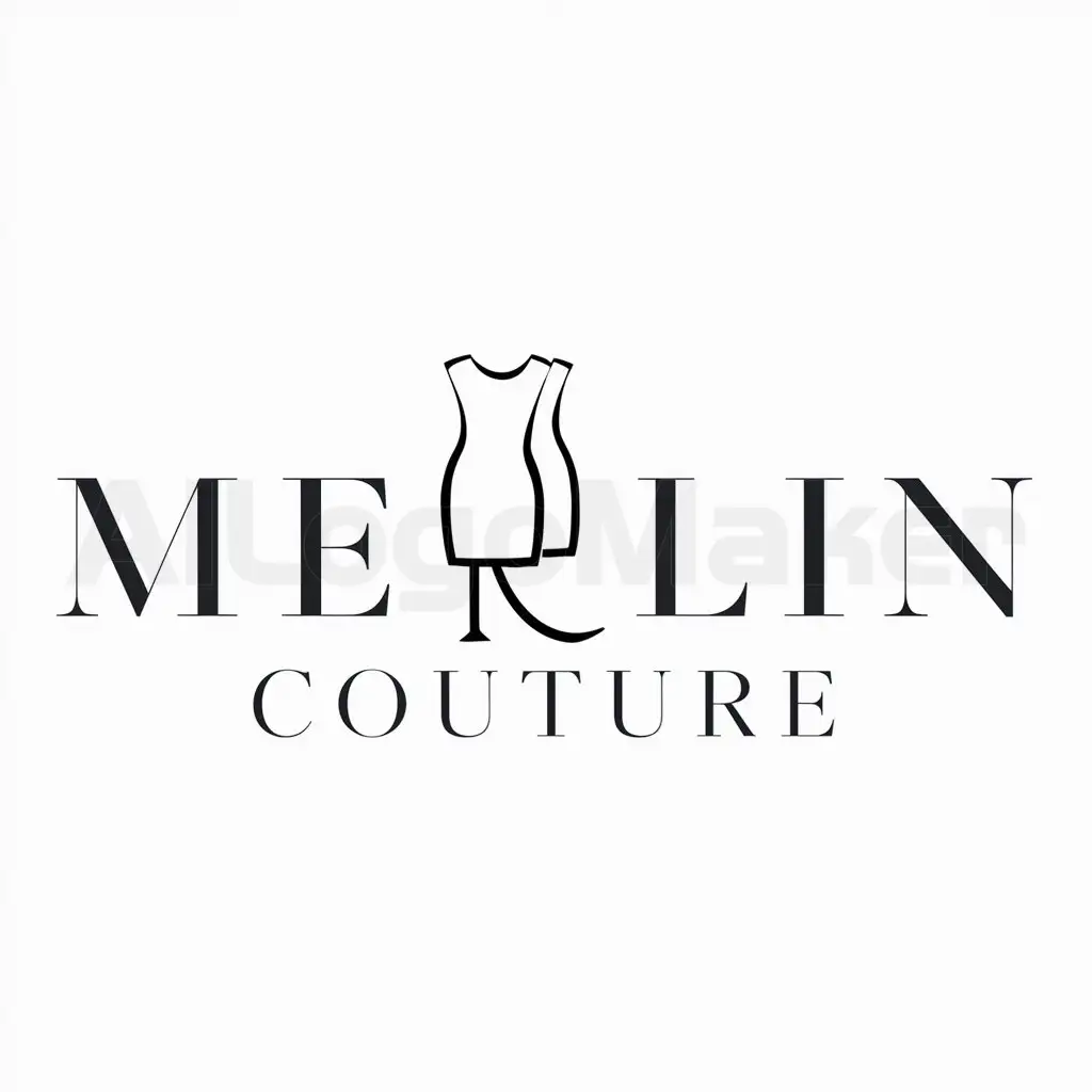 a logo design,with the text "Merlin Couture", main symbol:Couture,Moderate,be used in Others industry,clear background