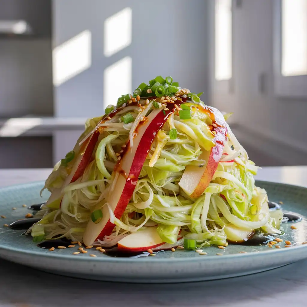 Ensalada de col rizada y manzana