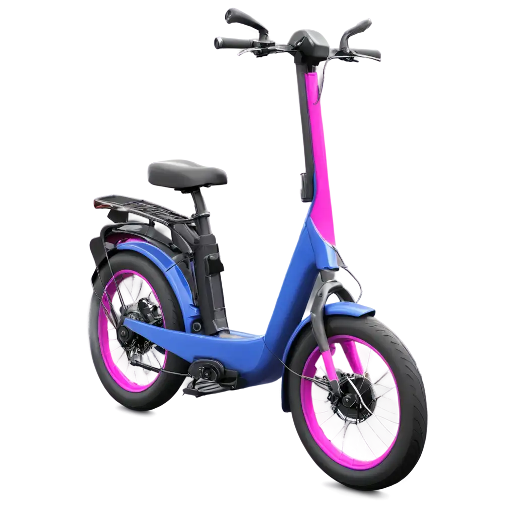 Vibrant-Electric-Bike-3D-Render-Enhance-Your-Website-with-a-HighQuality-PNG-Image