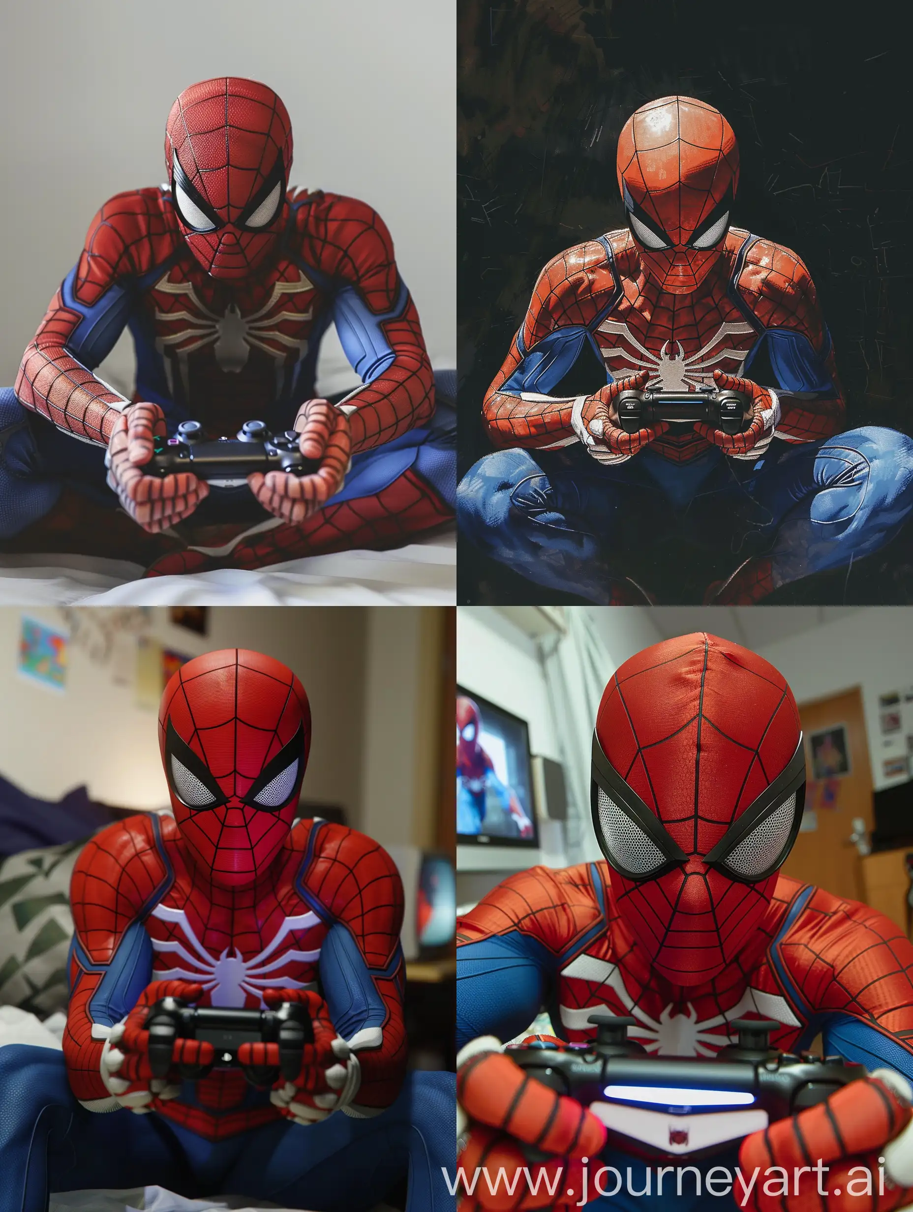 spider man when he playing ps4