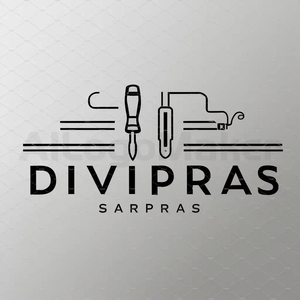 a logo design,with the text "divisi sarpras", main symbol:screwdriver and soldering iron,Minimalistic,be used in Others industry,clear background