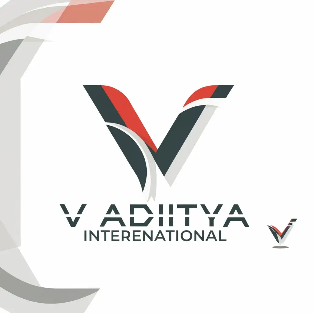a logo design,with the text "V ADITYA international", main symbol:a,Minimalistic,be used in Others industry,clear background