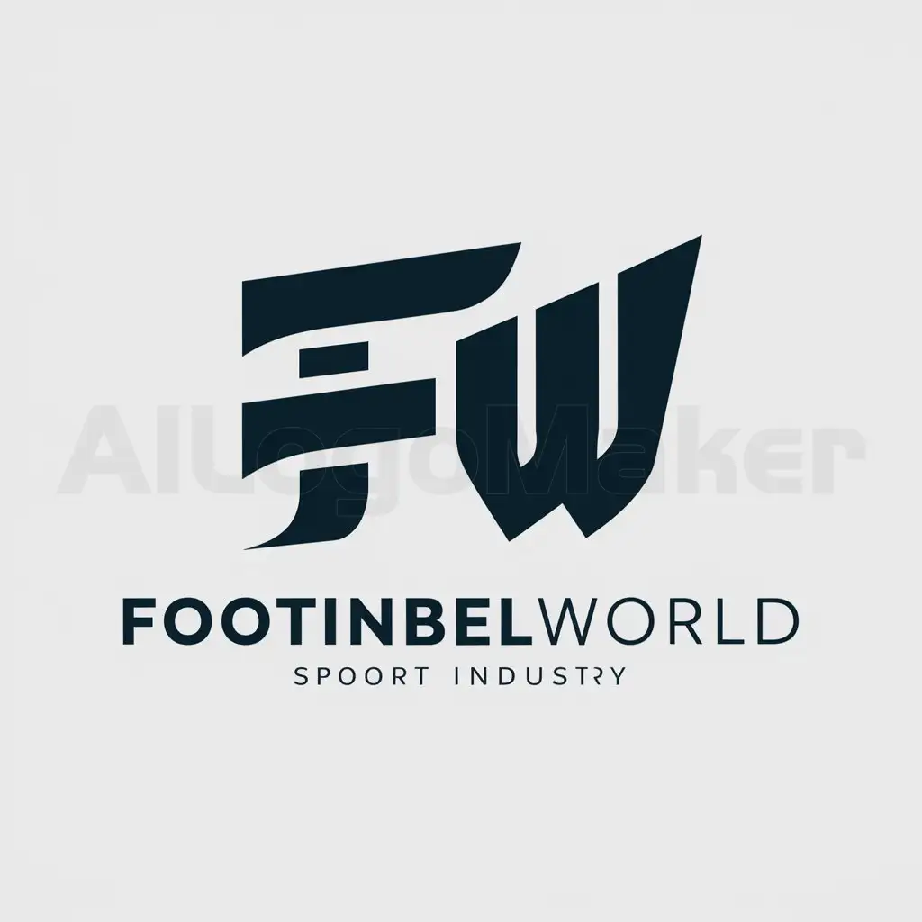 a logo design,with the text "FootinbelWorld", main symbol:FW,Moderate,be used in Sport industry,clear background