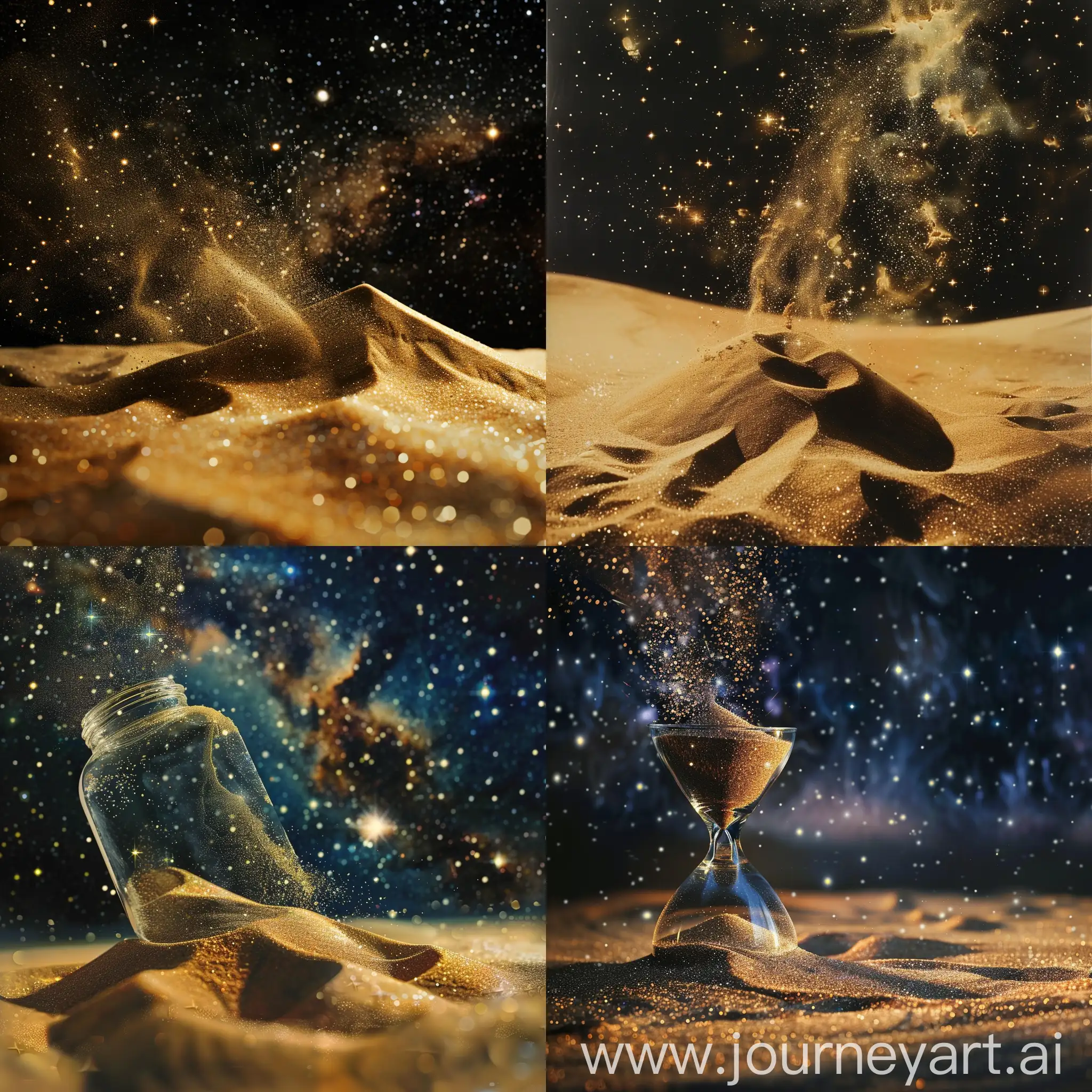 Starry-Sand-Hourglass-Floating-in-Space
