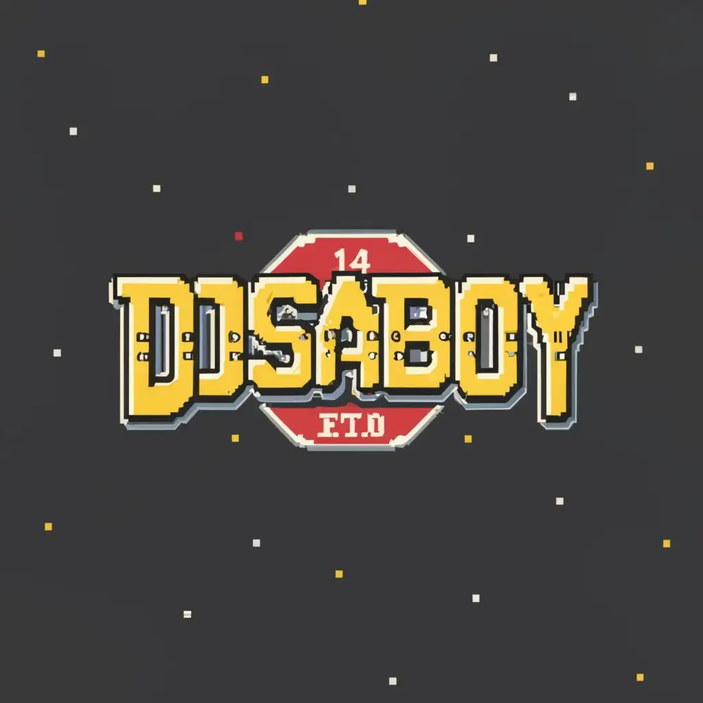 a logo design,with the text "dosaboy written like super mario logo 16-bit", main symbol:no symbol,Moderate,be used in Entertainment industry,clear background