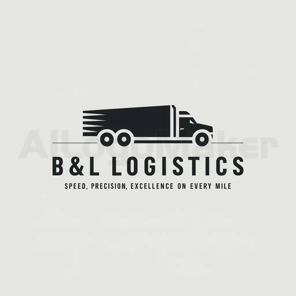 a logo design,with the text "B&L logistics: Speed, Precision, Excellence on Every Mile", main symbol:hotshot turck,Moderate,be used in Others industry,clear background