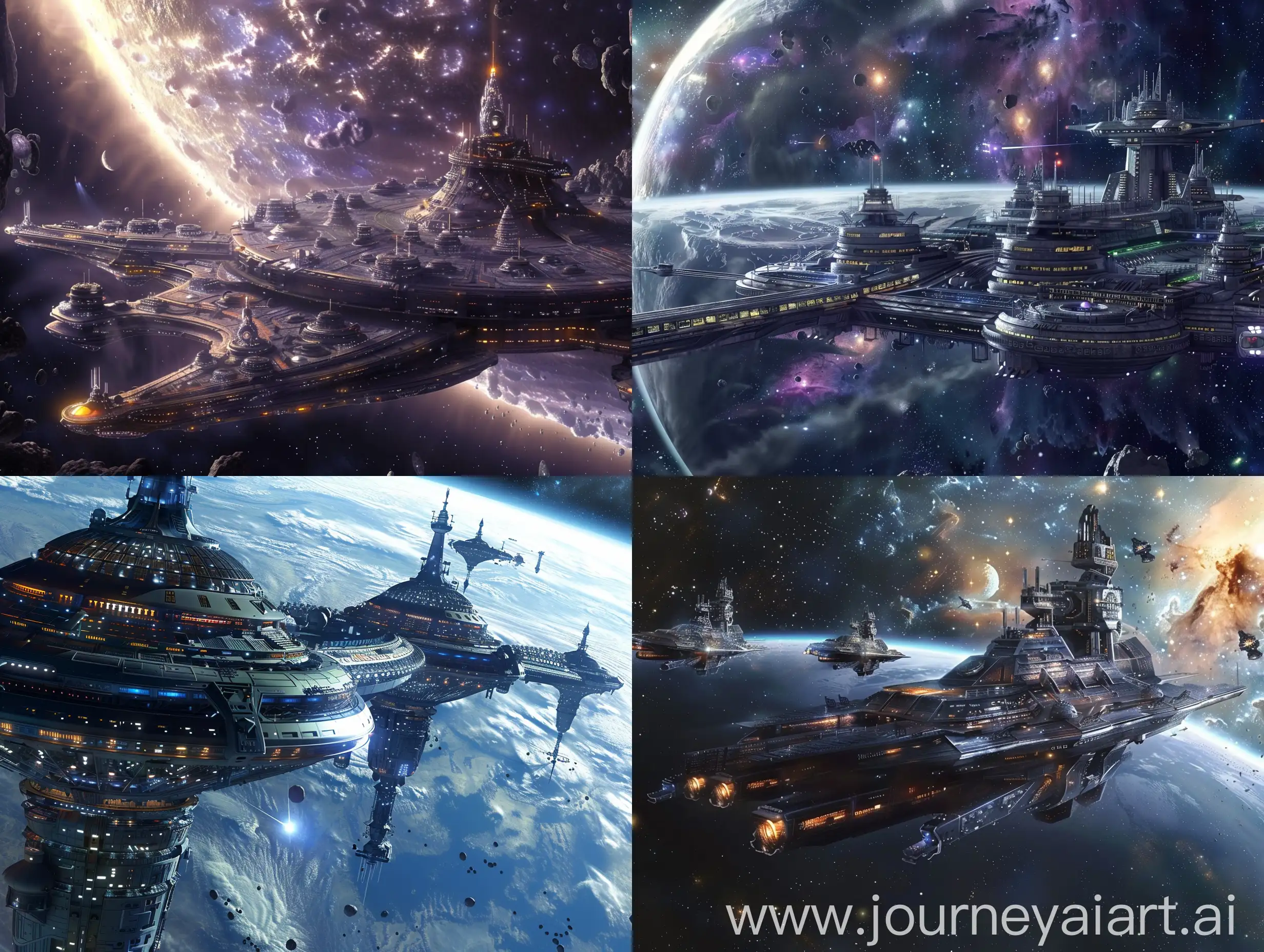 Futuristic-Interstellar-Cityscape-with-Advanced-Spaceship-Bases