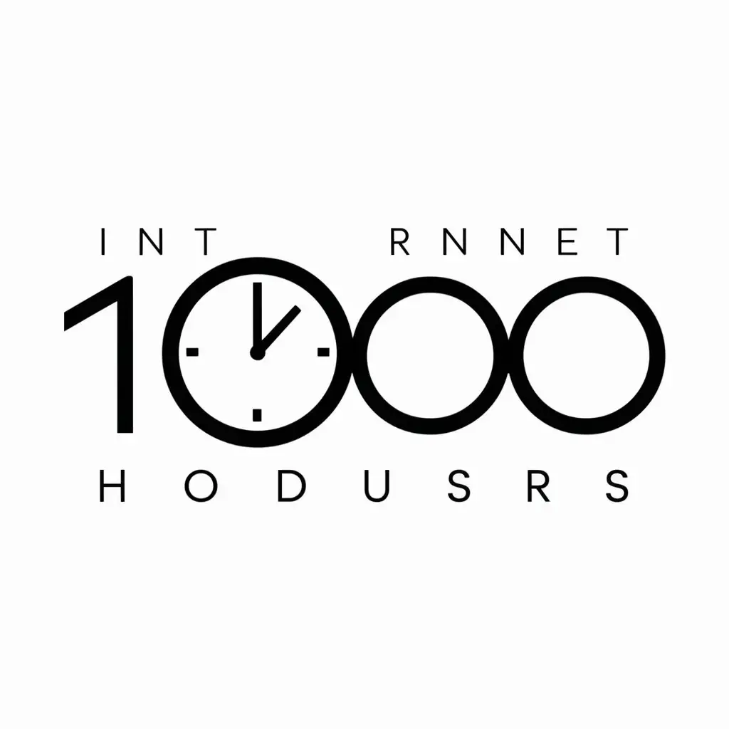 LOGO-Design-For-1000-Hours-Minimalistic-Clock-Symbol-for-Internet-Industry