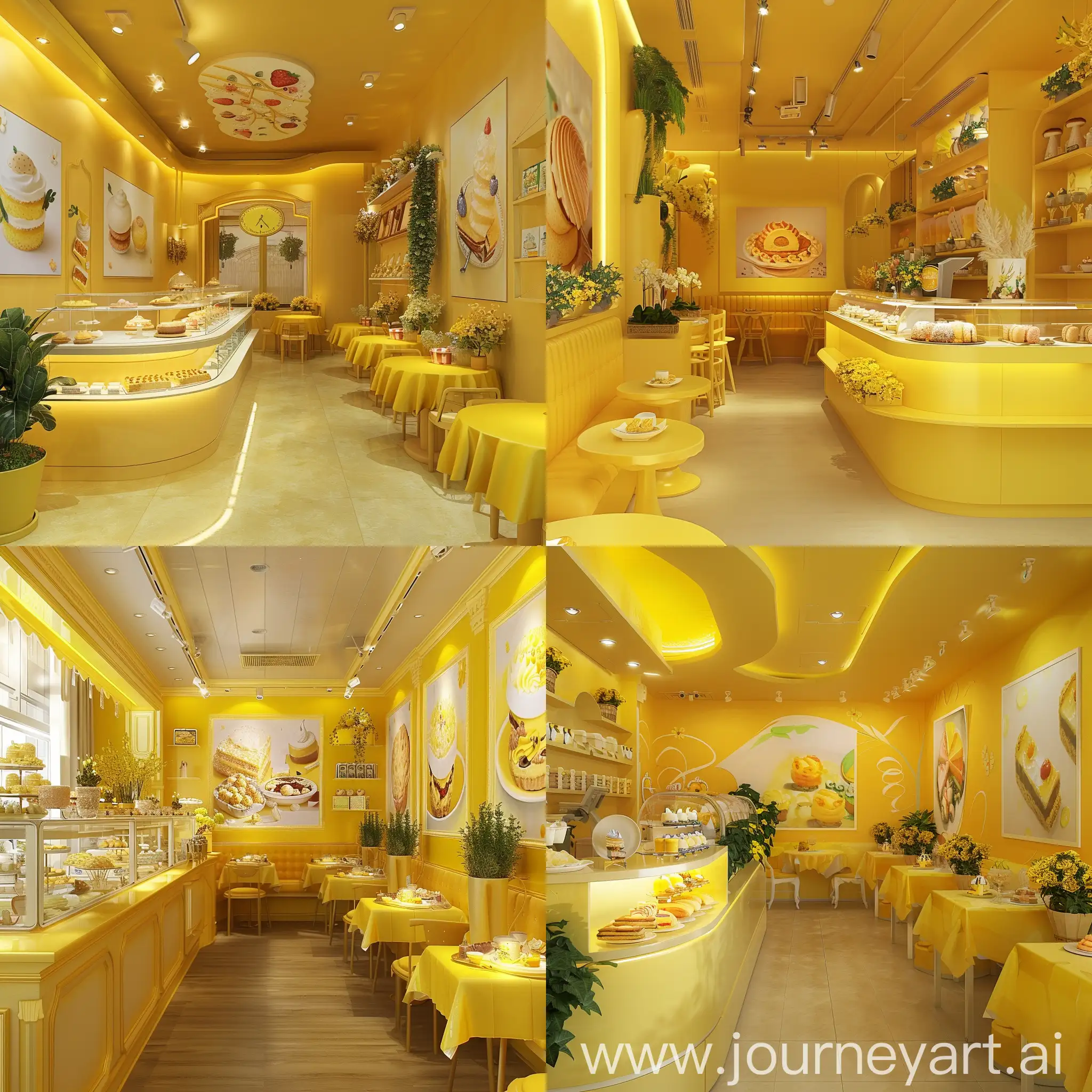 Sunny-CafeConfectionery-Bright-Yellow-Interior-and-Fresh-Pastries