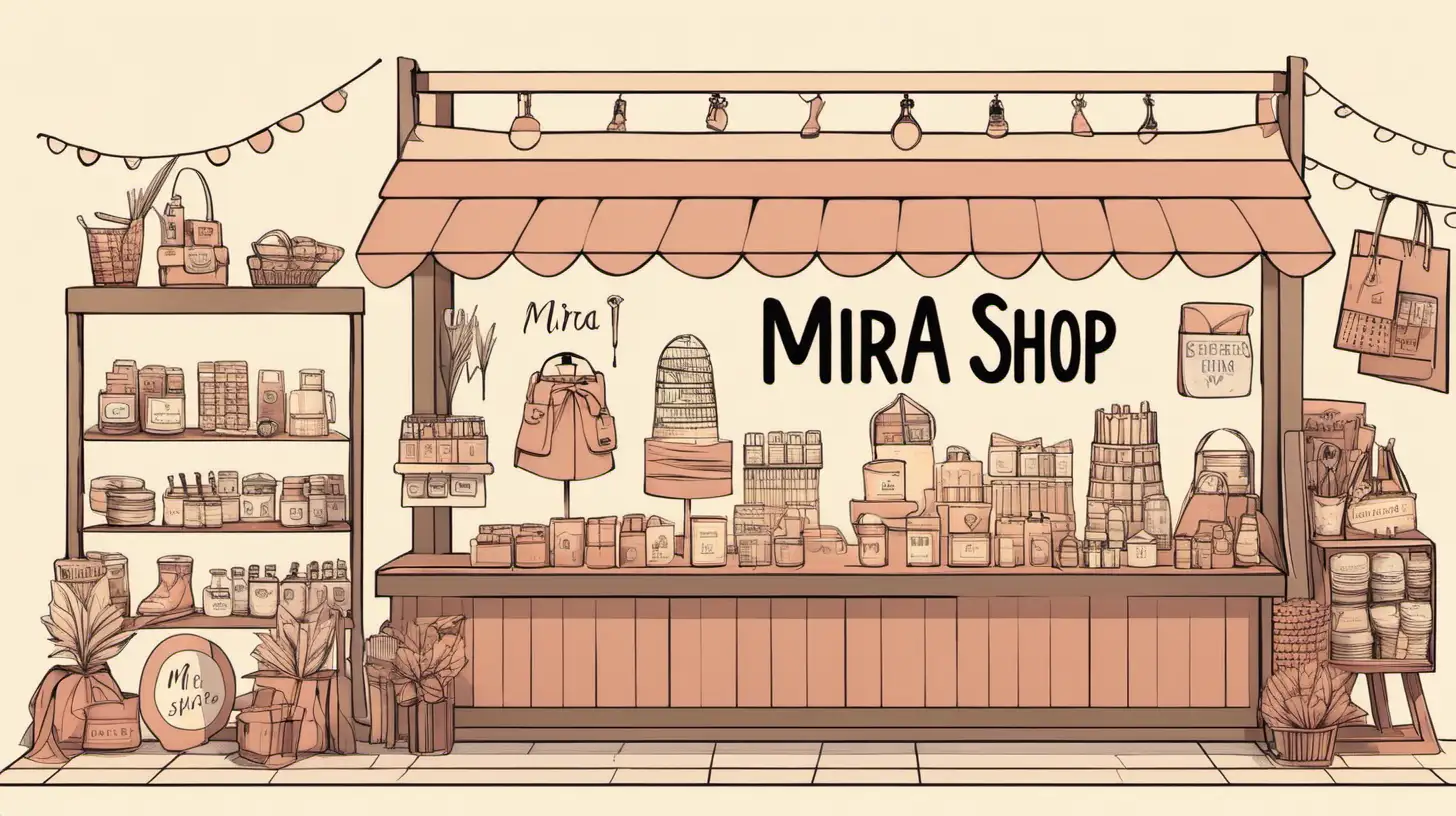 Custom Banner for MIRA Shop Featuring Stylish Tables and Accessories