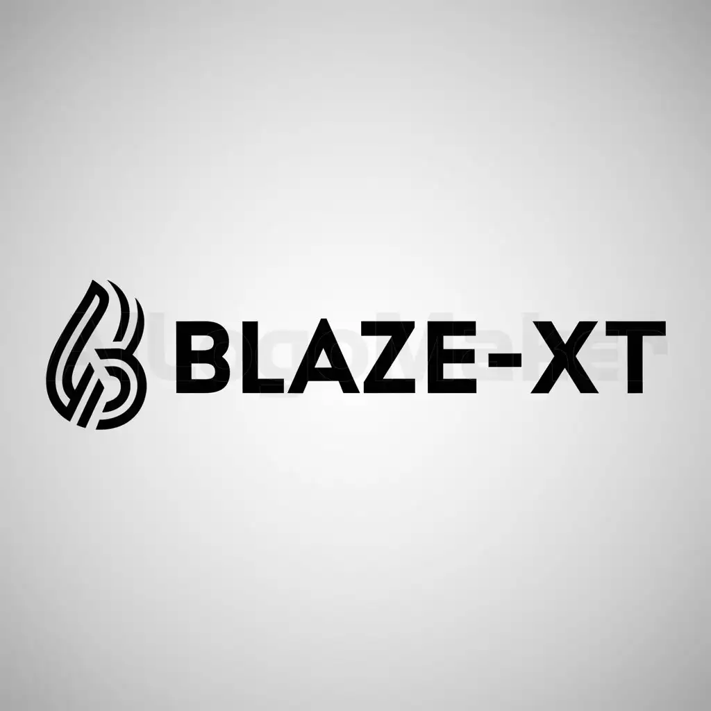 a logo design,with the text "BLAZE-XT", main symbol:B,complex,be used in Technology industry,clear background