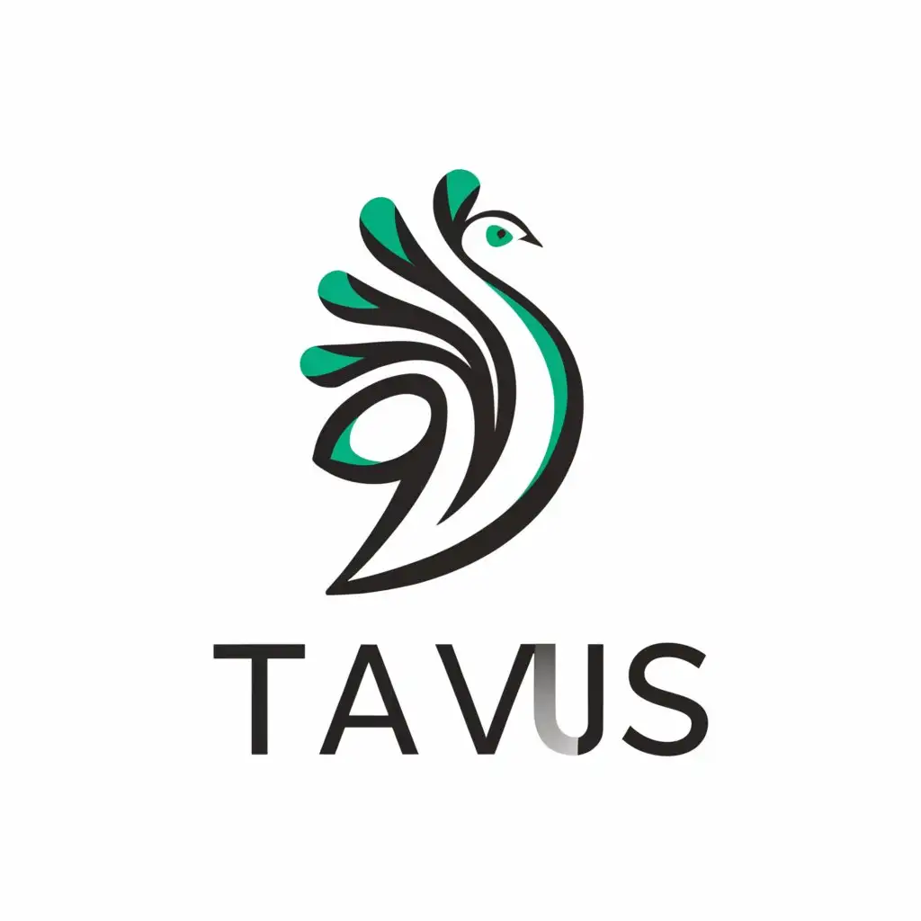 LOGO-Design-For-Tavus-Elegant-Peacock-Symbol-for-Online-Presence
