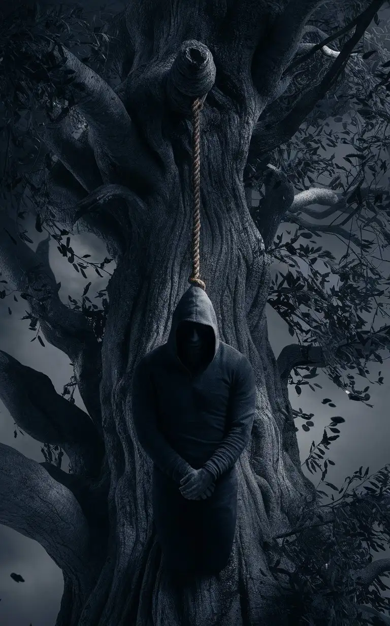 Lonely-Figure-Hanging-from-Tree-Dark-and-Isolated-Depiction