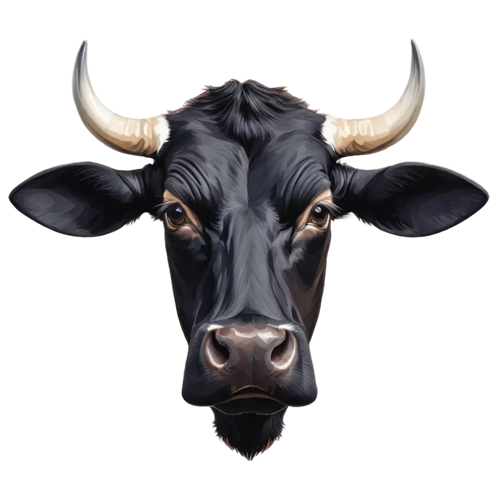 geometric cow head