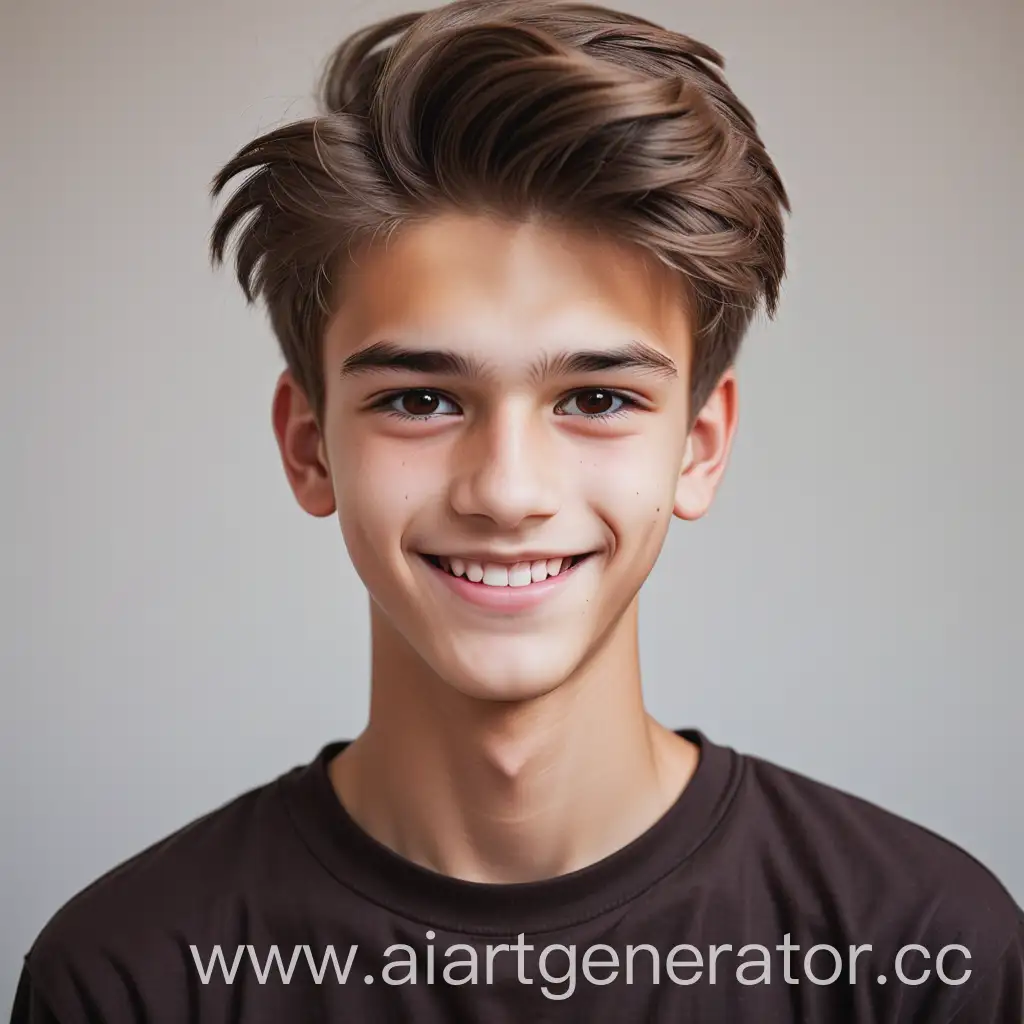 Portrait-of-a-Smiling-16YearOld-Boy-with-Fair-Hair-and-Brown-Eyes