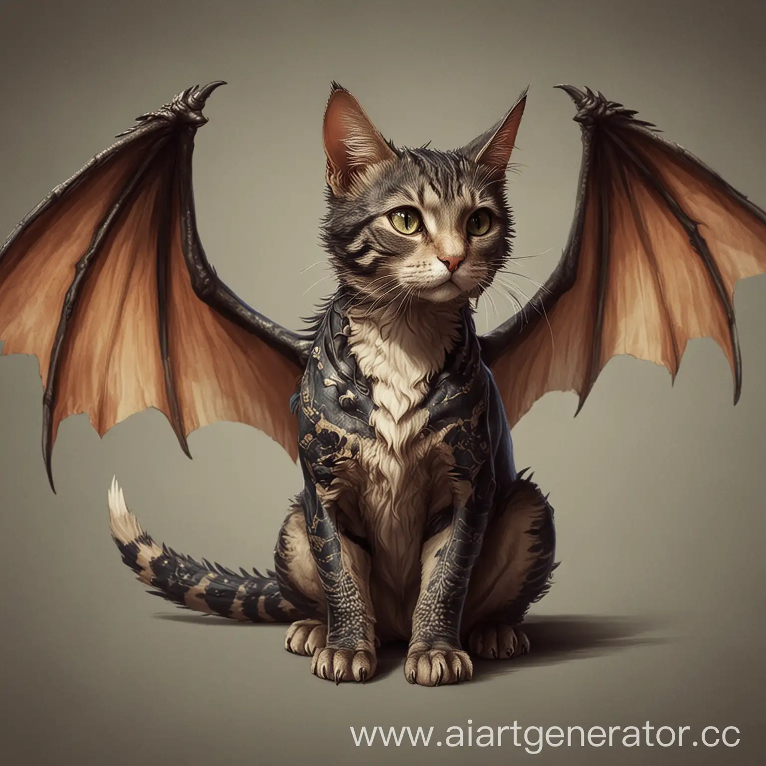 Winged-Cat-Dragon-Majestic-Feline-with-Dragonic-Features