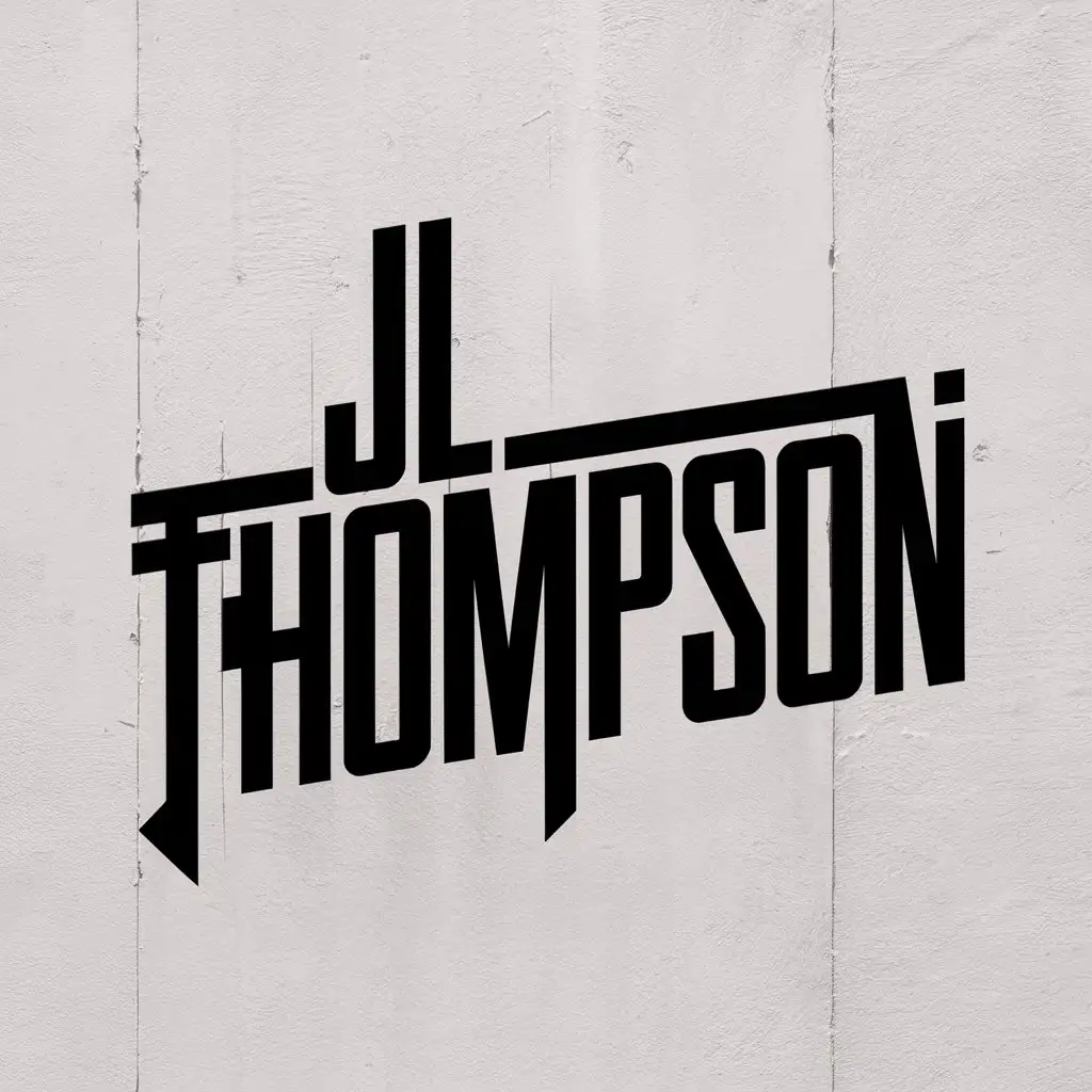 Urban Font JL Thompson on White Background