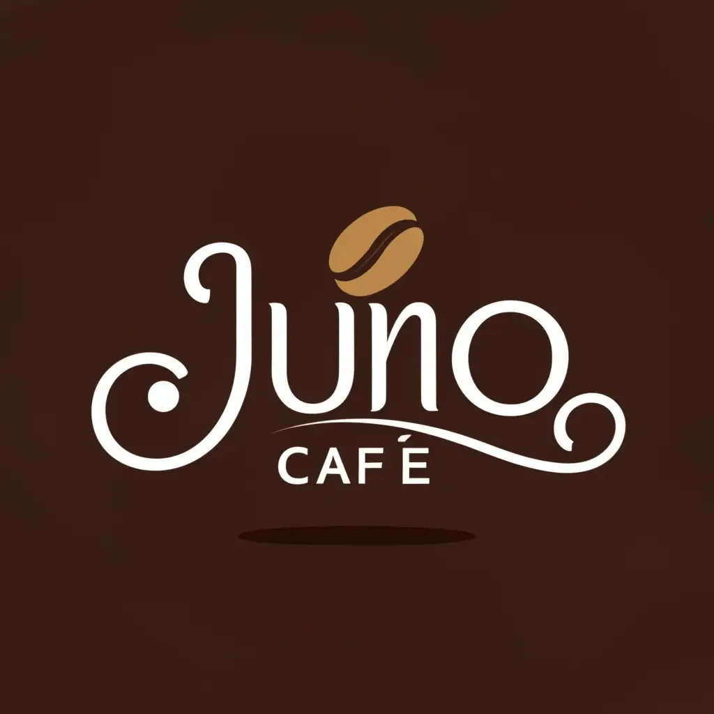 a logo design,with the text "Juno Café", main symbol:Coffee,Moderate,clear background