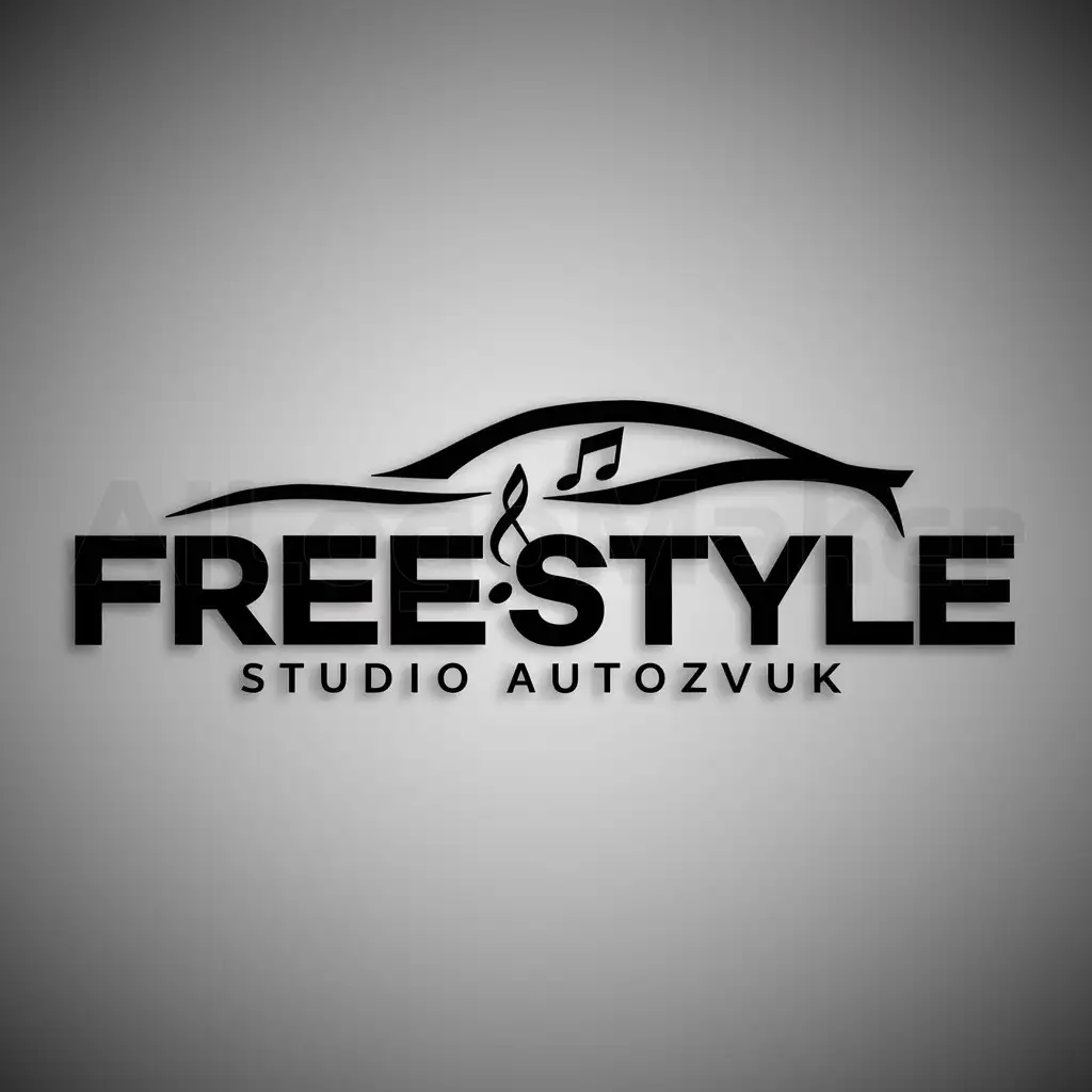 a logo design,with the text "Freestyle", main symbol:Studio Autozvuk,Moderate,be used in Automotive industry,clear background