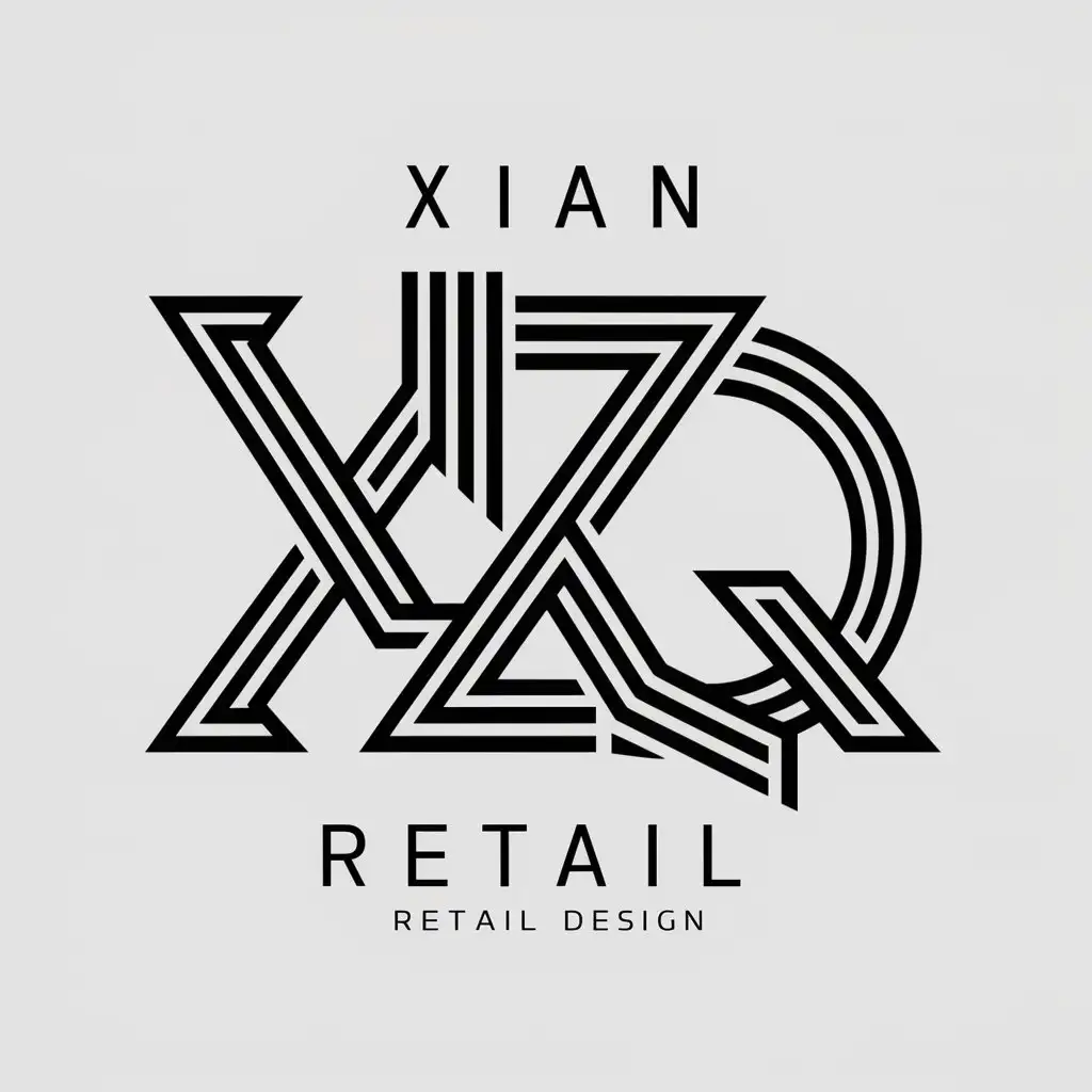 a logo design,with the text "Xian", main symbol:XzQ,complex,be used in Retail industry,clear background