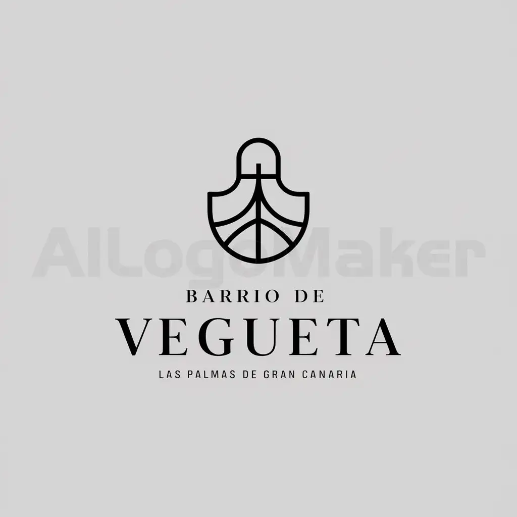 a logo design,with the text "Barrio de Vegueta, Las Palmas de Gran Canaria", main symbol:Vegueta of spain,Minimalistic,be used in Religious industry,clear background