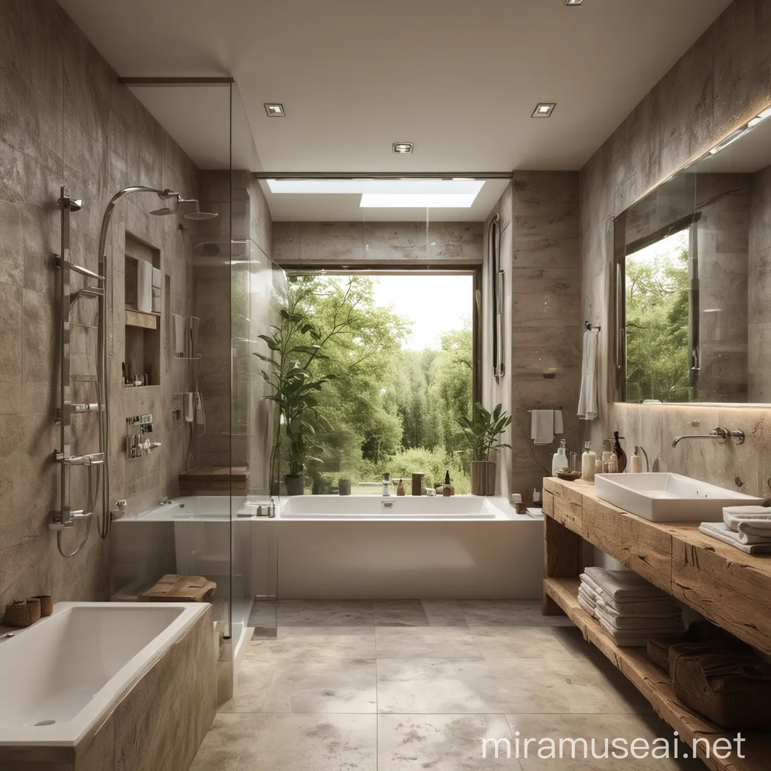 modern bathroom in the style of the source image