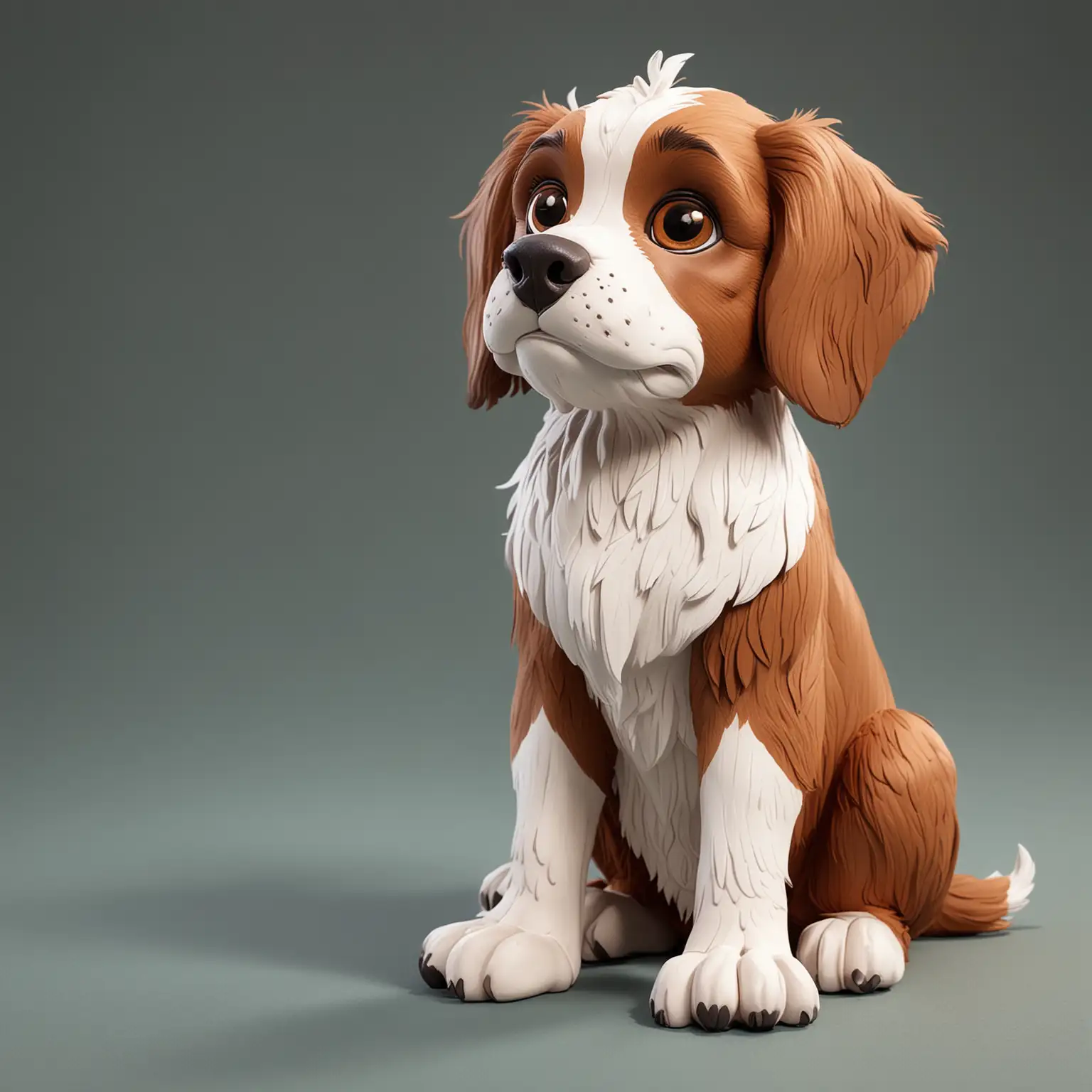 Сделай Малый вандейский бассет-гриффон собака
мультяшном стиле в сидячей позе