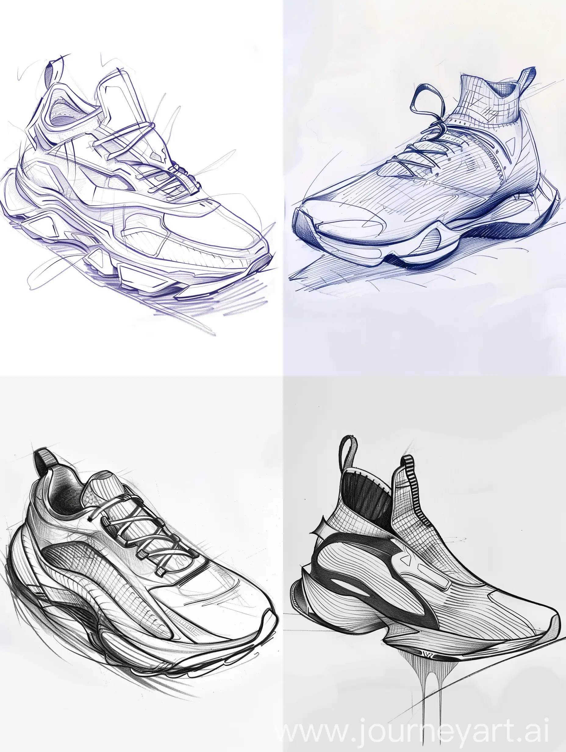 Minimalist-Futuristic-Shoes-Sketch-Design-on-White-Background
