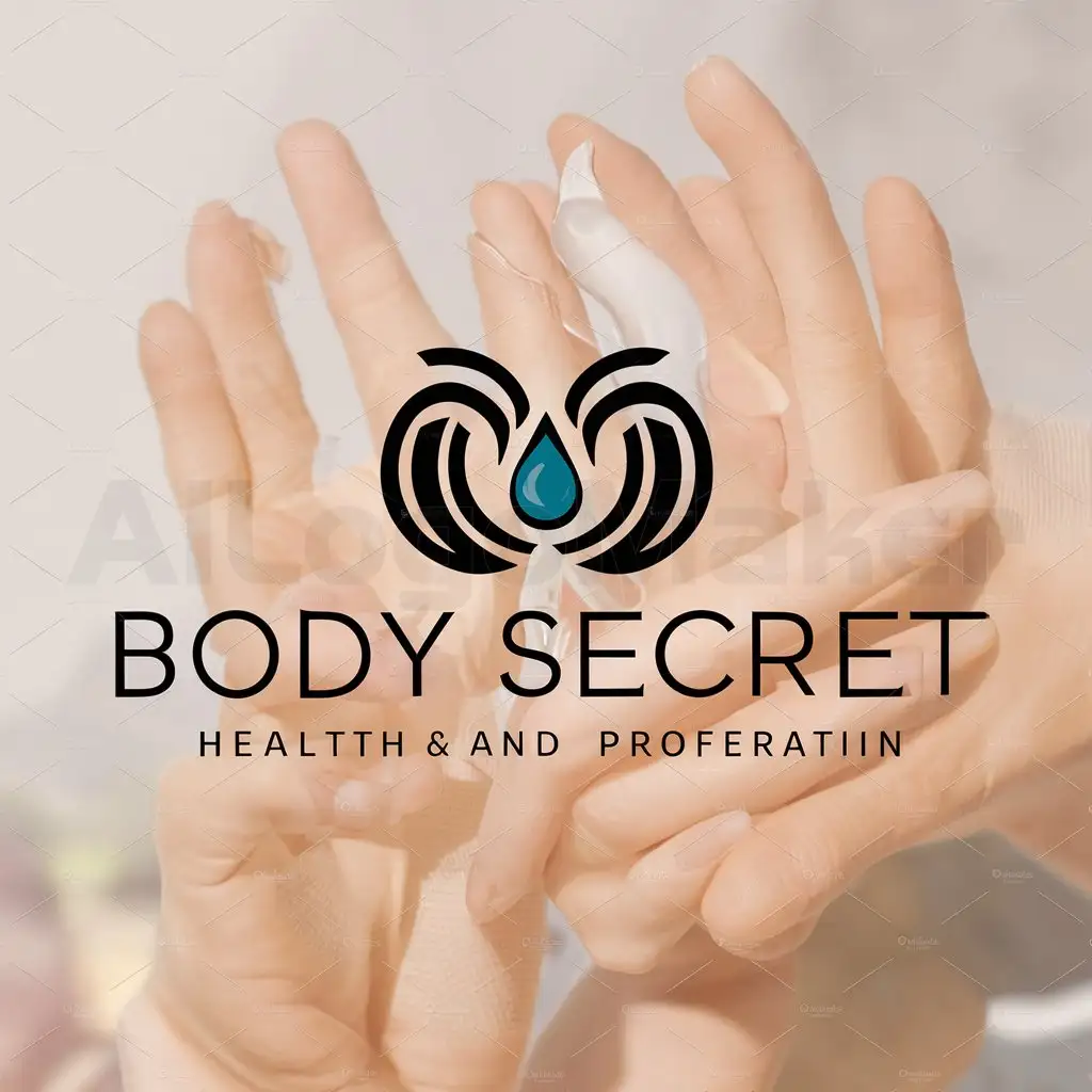 a logo design,with the text "Body Secret", main symbol:Palms,Moderate,clear background