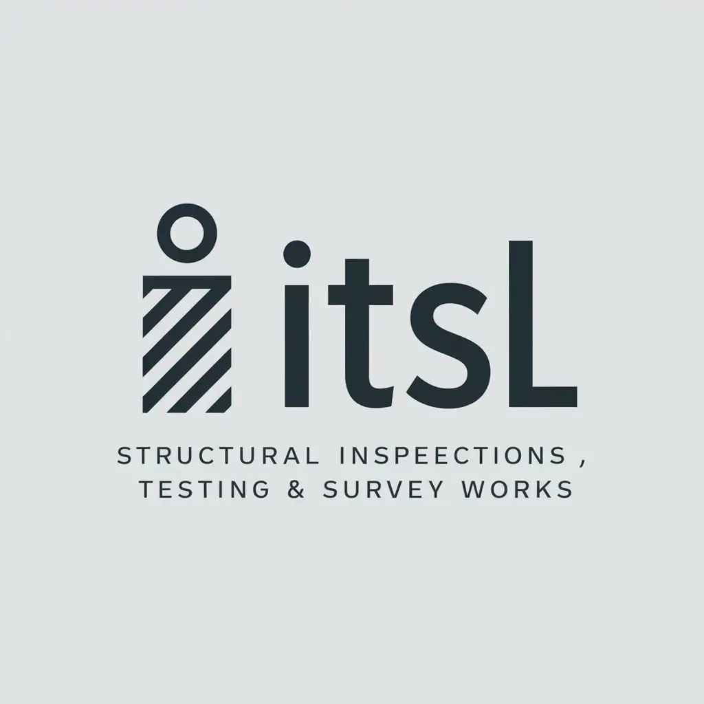 a logo design,with the text "ITSL", main symbol:I will create a logo for the company ITSL which operates mainly in the highways, construction, engineering sector, undertaking structural inspections, testing and survey works, in the UK.,Minimalistic,be used in highways, construction, engineering sector, undertaking structural inspections, testing and survey works, in the UK industry industry,clear background