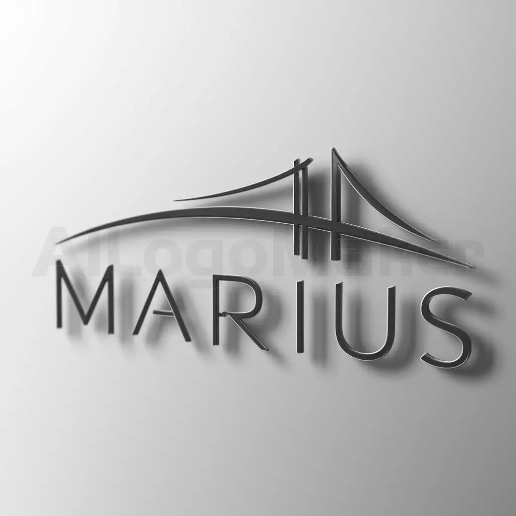 a logo design,with the text "marius", main symbol:Une passerelle ,Moderate,be used in Education industry,clear background