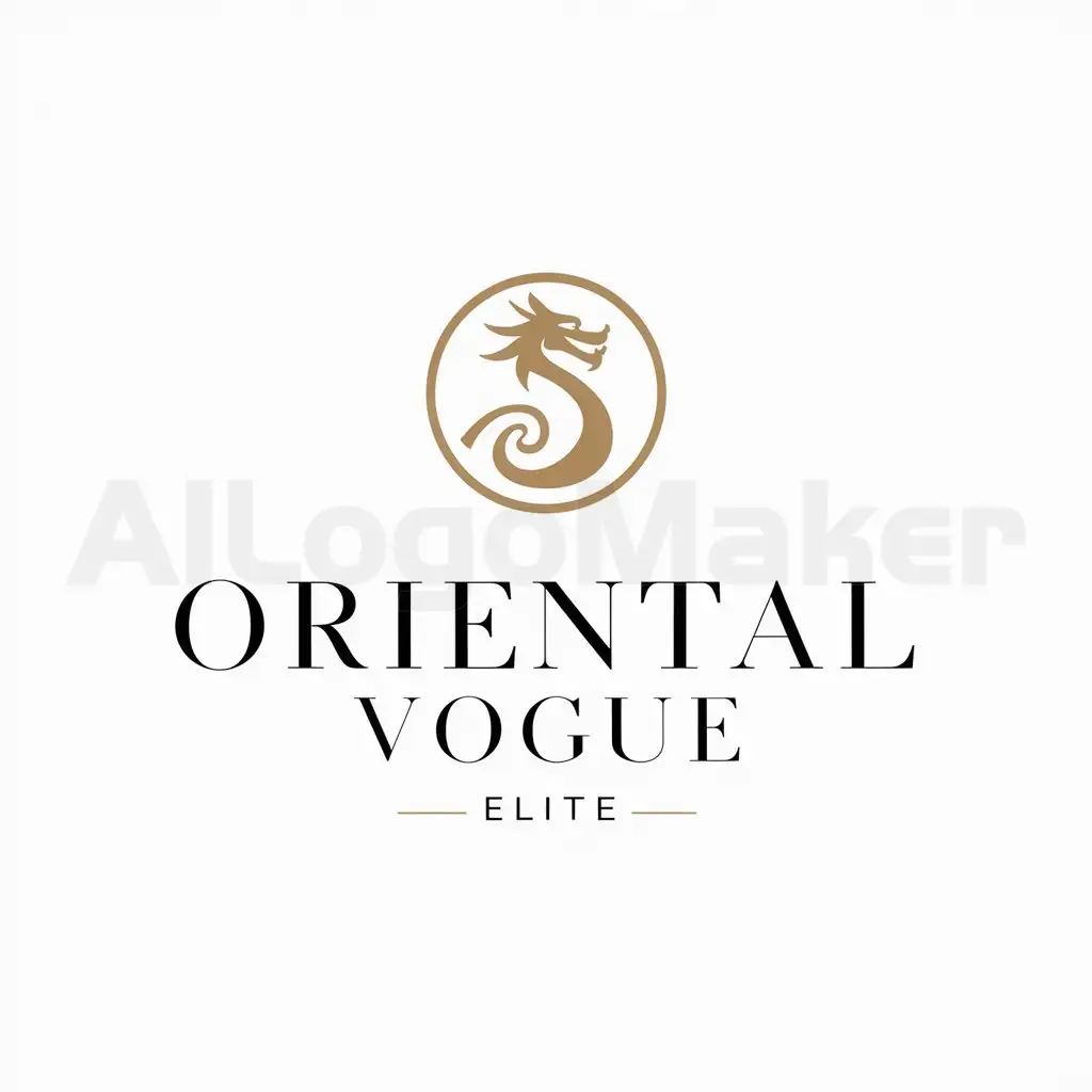 a logo design,with the text "Oriental Vogue Elite", main symbol:Lóng,Moderate,be used in Retail industry,clear background