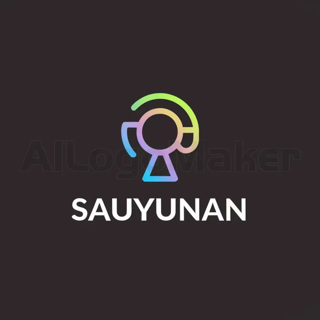 a logo design,with the text "SAUYUNAN", main symbol:Magnifiying Glass,Moderate,be used in Technology industry,clear background