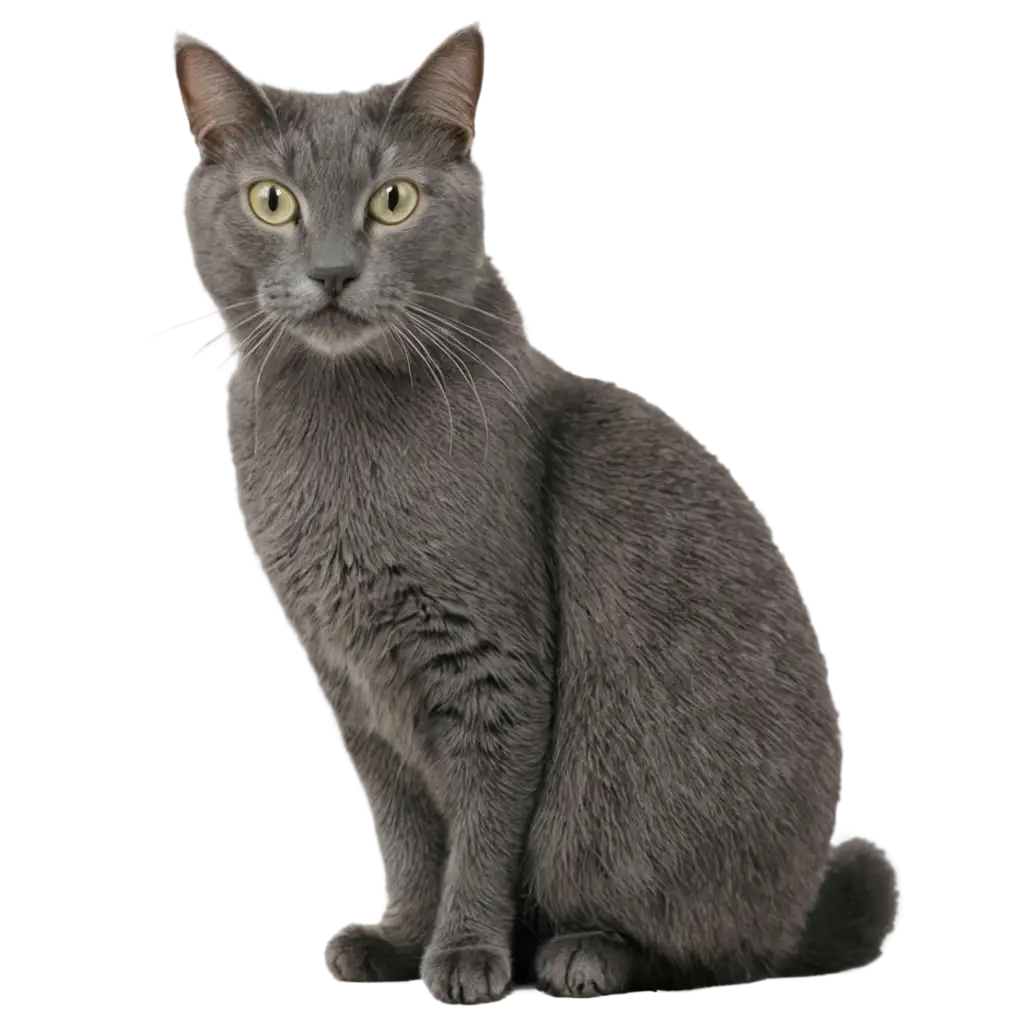 Captivating-Grey-Cat-PNG-Image-Enhancing-Visual-Content-with-HighQuality-Transparency