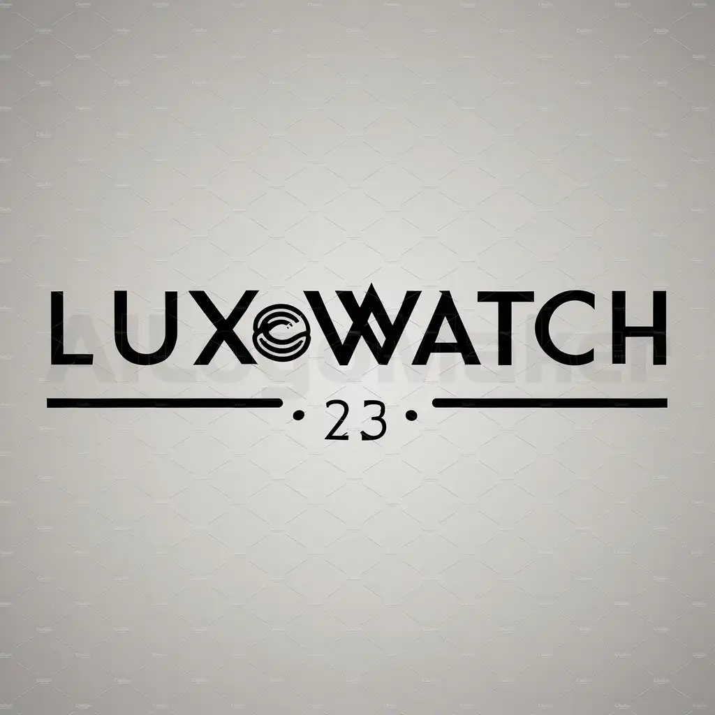 a logo design,with the text "Lux Watch. 23", main symbol:Chasy,Moderate,be used in Retail industry,clear background