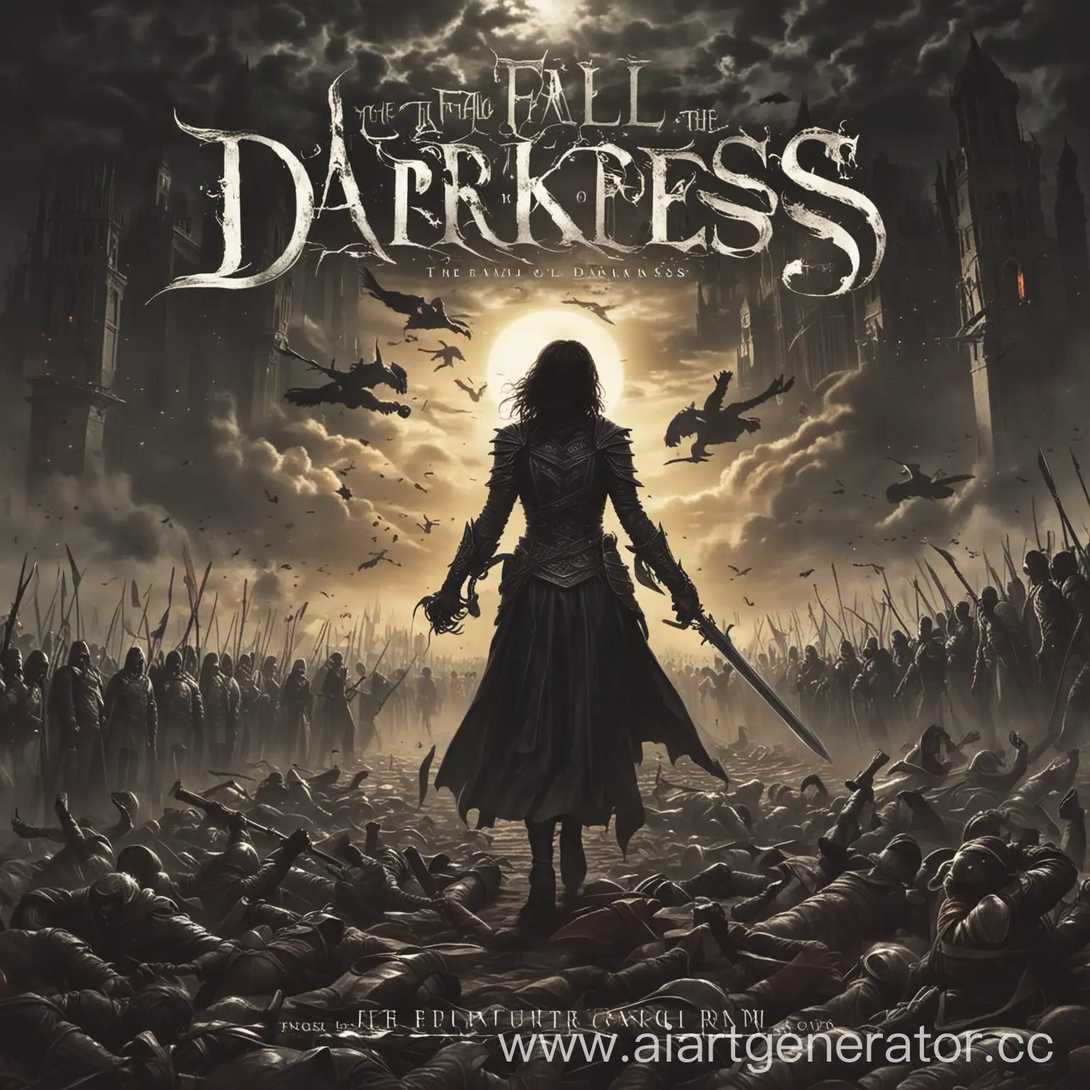 The Fall of Darkness обложка на трек, посередине Слово GVG