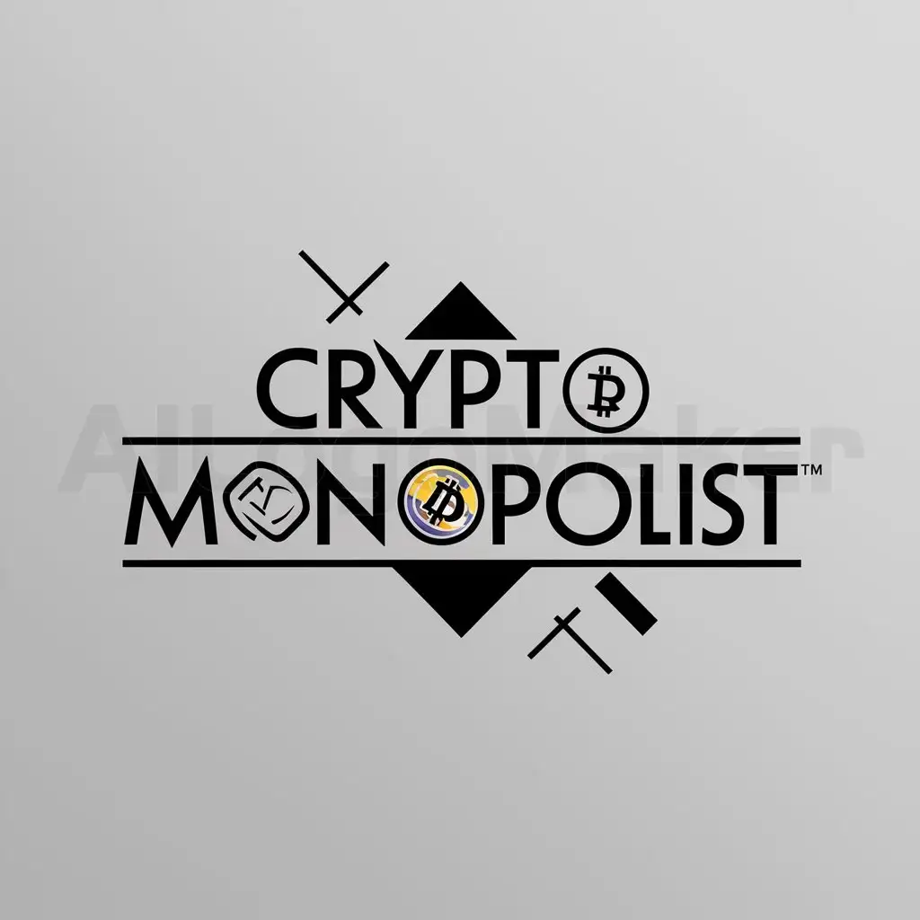 a logo design,with the text "crypto monopolist", main symbol:Crypto Monopoly,Minimalistic,be used in cryptocurrency industry,clear background