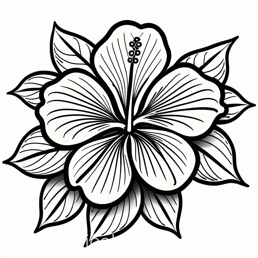 Simple-Hibiscus-Coloring-Page-Easy-Black-and-White-Outline-Art-for-Kids