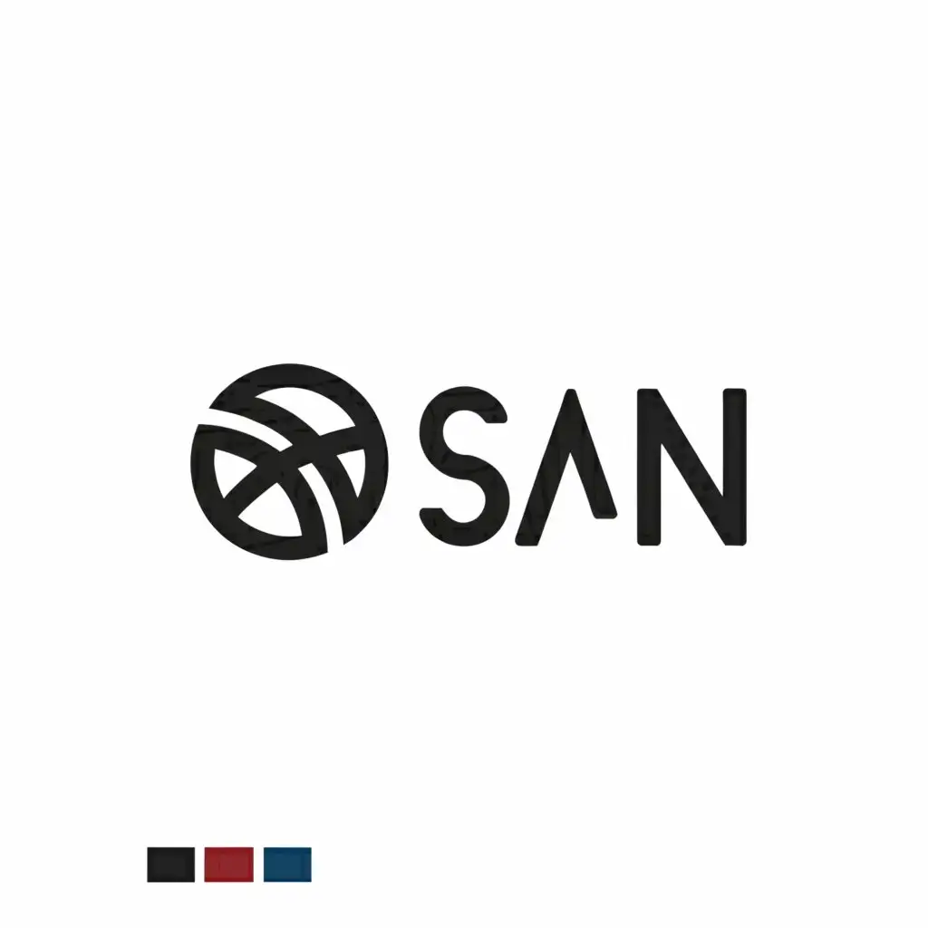 a logo design,with the text "SAN", main symbol:sports,Minimalistic,clear background