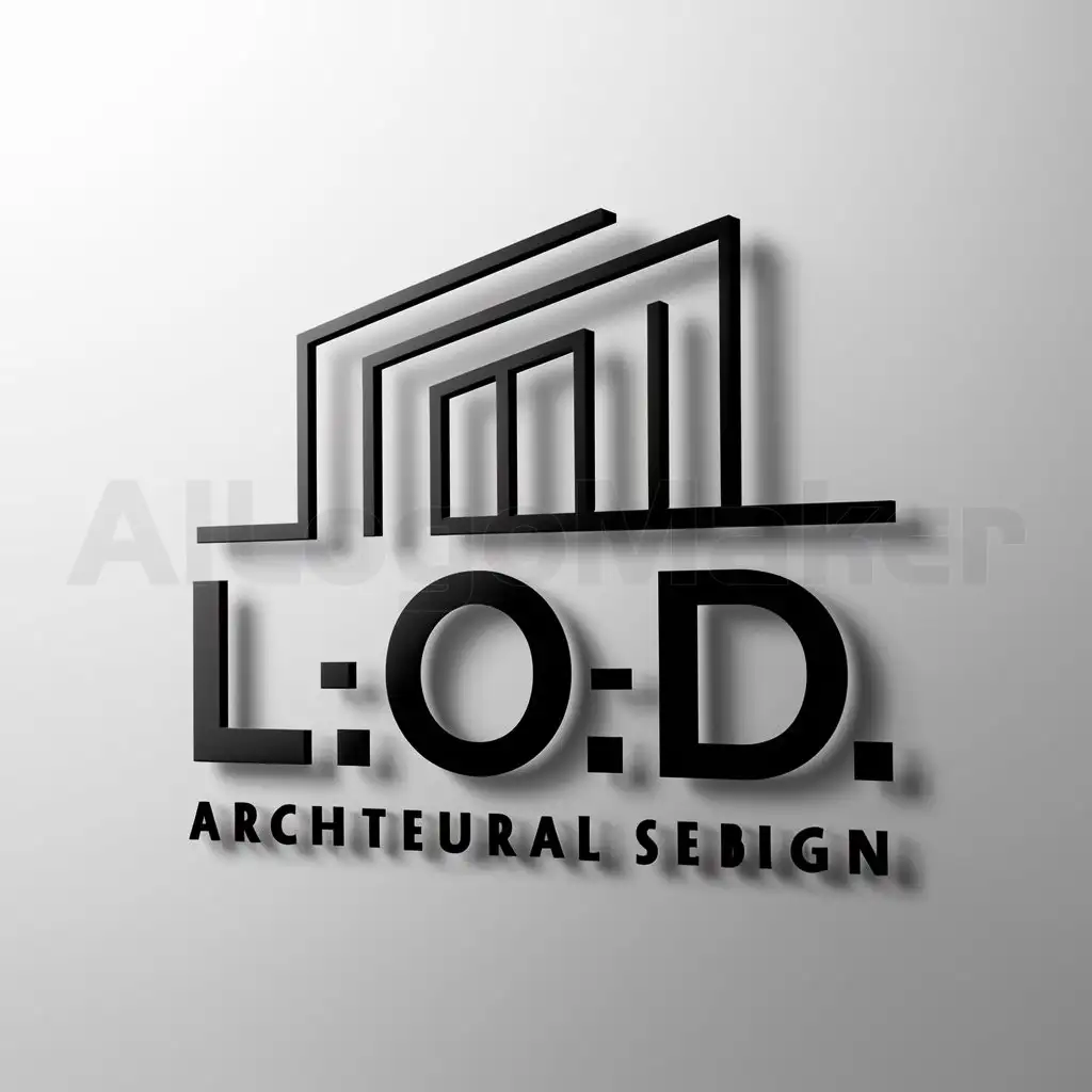 a logo design,with the text "L.O.D.", main symbol:ARCHITECTURE,Moderate,be used in  Others  industry,clear background